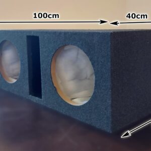 High-Performance 25mm MDF Dual 12″ Slot-Port Subwoofer Box | 4.0 cu.ft | 35H25m